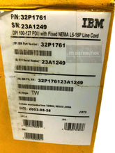 Load image into Gallery viewer, 32P1761 I Open IBM DPI 100-127V NEMA Rack PDU L5-15P Line Cord 32P1728 32P1720