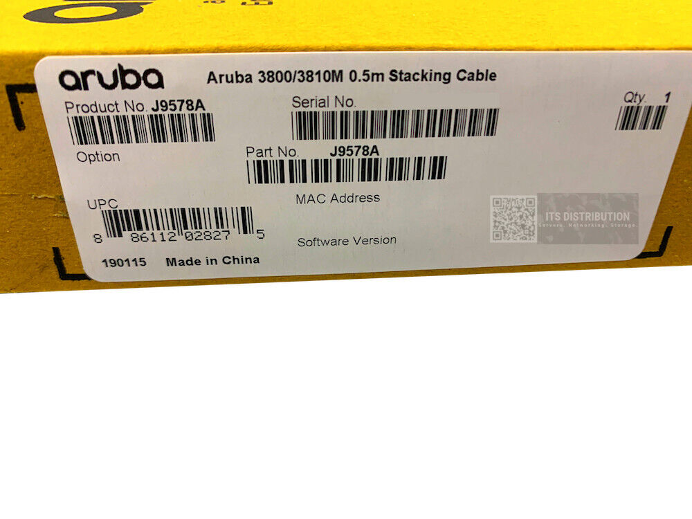 J9578A I Genuine New Sealed HPE Aruba Stacking Cable 3800/3810M
