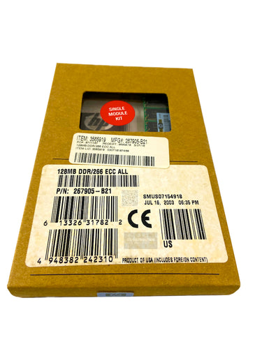267905-B21 I GENUINE New Sealed HP 128MB DDR SDRAM Memory Module