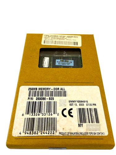 269086-B25 I GENUINE New Sealed HP 256MB DDR SDRAM Memory Module