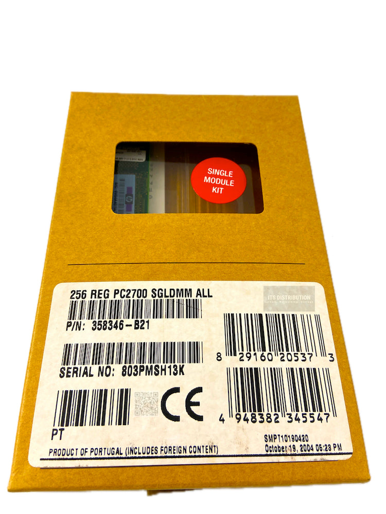 358346-B21 I GENUINE New Sealed HP 256MB DDR SDRAM Memory Module 256MB (1 x 256)