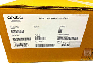 JL320A I New Sealed HPE Aruba 2930M 24G PoE+ 1-Slot Switch + JL086A PSU