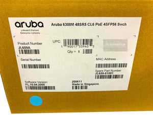 JL659A I DUAL POWER New HPE Aruba 6300M 48SR5 CL6 PoE 4SFP Switch JL086A
