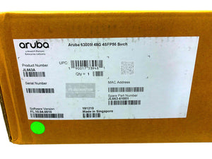 JL663A I New HPE Aruba 6300M 48G 4SFP56 Switch + JL085A PSU