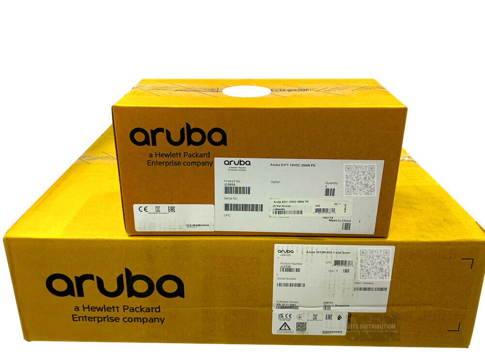 JL072A I Brand New HPE Aruba 3810M 48G 1-Slot Switch + JL085A Power Supply