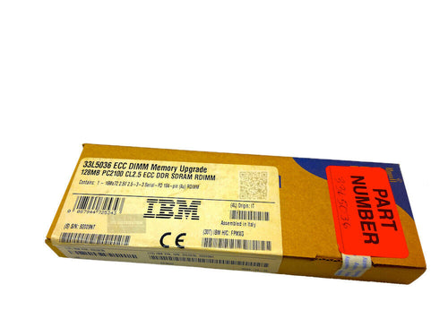 33L5036 I GENUINE New IBM 128MB DDR SDRAM 266MHz DDR266/PC2100 ECC Memory Module