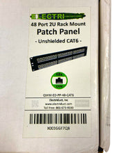 Load image into Gallery viewer, QWM-ED-PP-48-CAT6 I New Electriduct 48 Port Patch Panel Unshielded CAT6 Ports