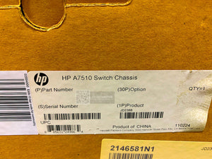 JD238B I DUAL POWER Brand New HP Procurve 7510 Switch Chassis 0235A0G0 JD219A