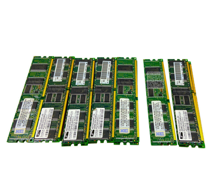 73P2868 I GENUINE IBM 512MB DDR SDRAM Memory 2x256 MB PC2100 ECC DIMM 73P2872