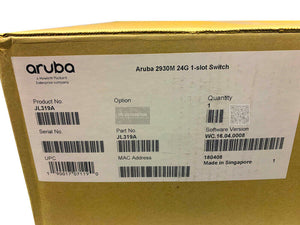 JL319A I New CTO Bundle HPE Aruba 2930M 24G 1-Slot Switch JL081A + JL085A