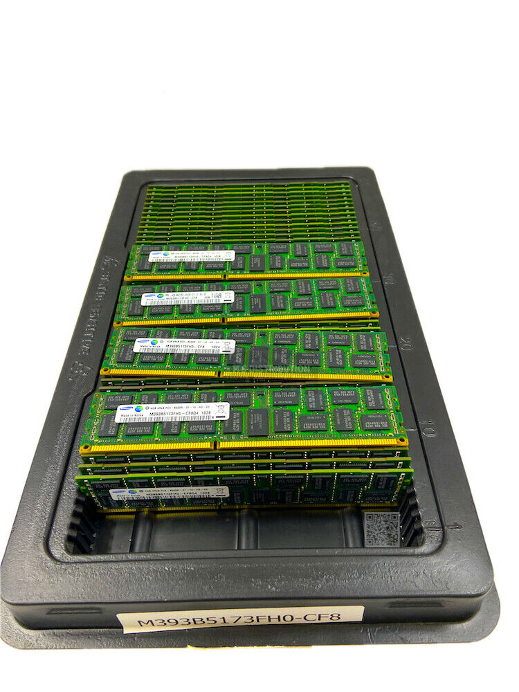 M393B5173FH0-CF8 I LOT OF 48 Samsung 4GB 4Rx8 PC3-8500R ECC RDIMM Server Memory