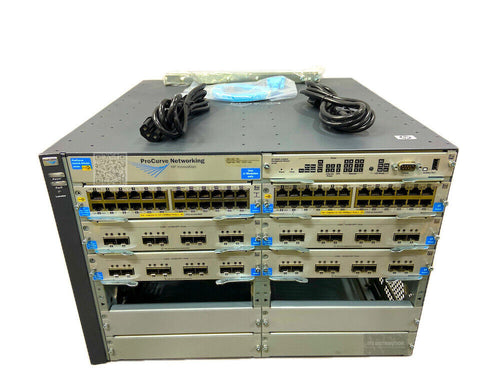 J8698A I LOADED HP ProCurve 5412zl Layer 3 Switch J9534A J9538A DUAL J9306A PSU