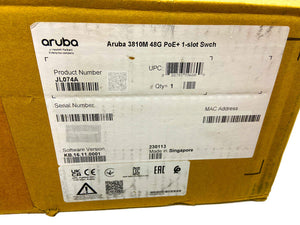 JL074A I Open Box HPE Aruba 3810M 48G PoE+ 1-Slot Switch