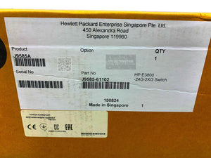 J9585A I BUNDLE Brand New HPE 3800-24G-2XG Switch + J9583A Rail Kit J9577A Mod