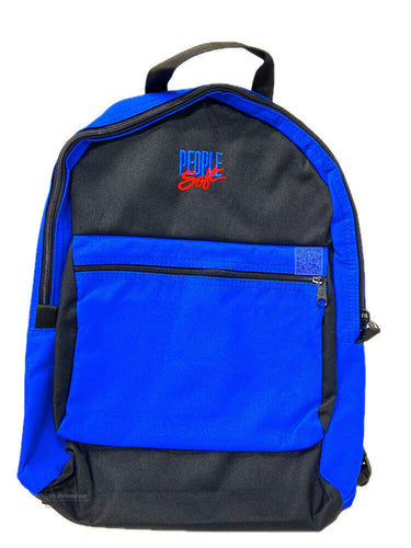 PeopleSoft I New Water Resistant Blue Nylon 157574 3 Pocket Laptop Backpack
