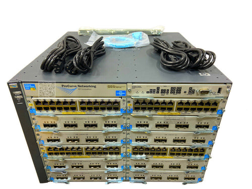 J8698A I LOADED HP ProCurve 5412zl Layer 3 Switch J9538A J9534A 4x J9306A PSU
