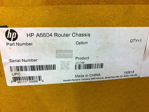 JC178B I DUAL POWER New HPE FlexNetwork SR6604 0235A0JE Router Chassis JD217A
