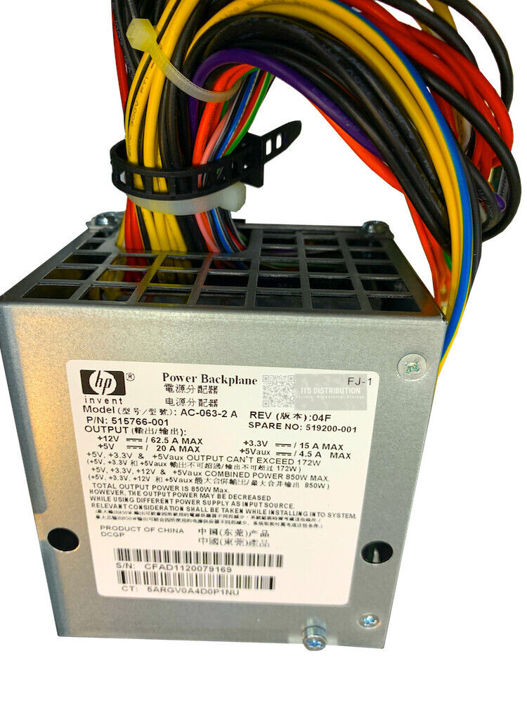 515766-001 I HP Proliant Server 750W Power Supply Backplane AC-063-2A 519200-001