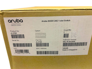 JL319A I New Sealed HPE Aruba 2930M 24G 1-Slot Switch