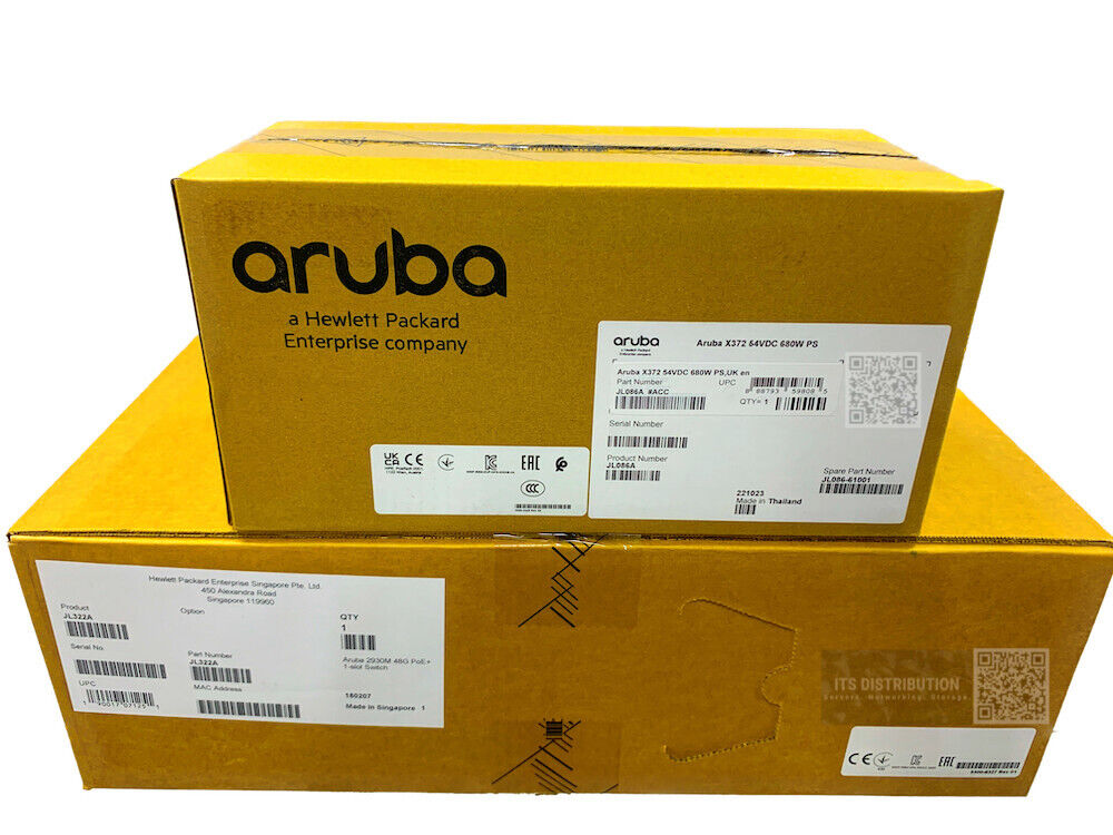 JL322A I New HPE Aruba 2930M 48G PoE+ 1-Slot Switch + JL086A Power Supply
