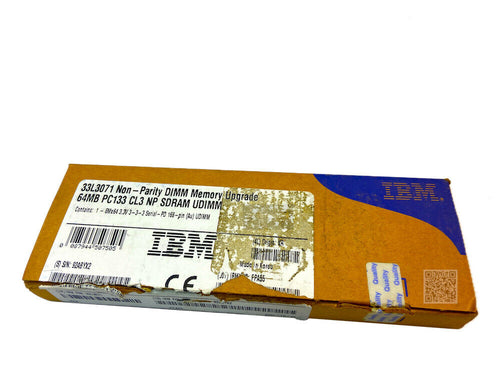 33L3071 I Open Box IBM 64MB SDRAM UDIMM PC133 168 Pin Memory Module