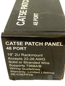 0E-C5EPP48 I New ADI Pro W Box CAT 5E 48 Port IDC Terminal Block Patch Panel