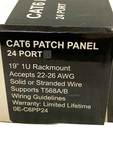 0E-C6PP24 I New ADI Pro W Box CAT6 24 Port IDC Terminal Block Patch Panel