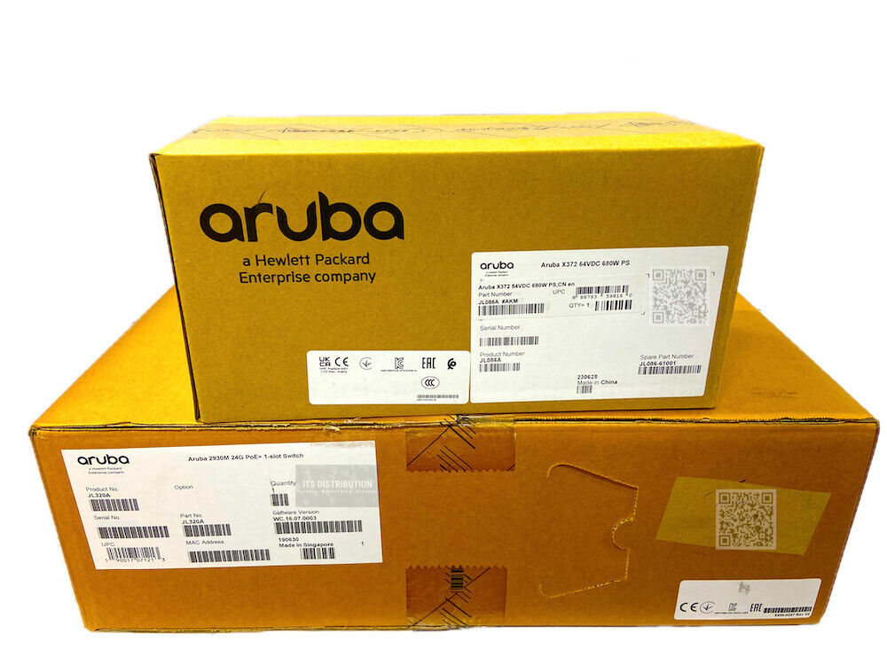 JL320A I New Sealed HPE Aruba 2930M 24G PoE+ 1-Slot Switch + JL086A PSU