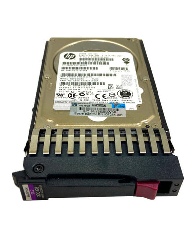 507127-B21 I Genuine HP 300GB 6G SAS 10K RPM SFF Hot Plug DP HD Drive 507284-001