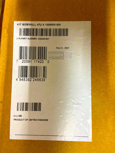 255486-B21 I New Sealed HP Rack 10000 Side Panel 47U 1000MM Metallic Graphite
