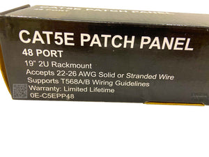 0E-C5EPP48 I New ADI Pro W Box CAT 5E 48 Port IDC Terminal Block Patch Panel