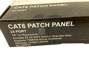 0E-C6PP24 I New ADI Pro W Box CAT6 24 Port IDC Terminal Block Patch Panel