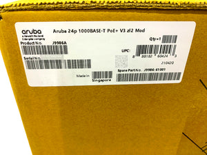 J9986A I New Retail HPE Aruba 5400R 24-port 10/100/1000BASE-T PoE+ MACsec v3