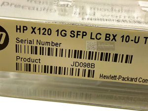 JD098B I Genuine Brand New Sealed HPE X120 1GB SFP RJ45 T Transceiver