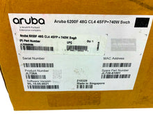 Load image into Gallery viewer, JL728A I New Sealed HPE Aruba 6200F 48G CL4 4SFP+ 740W Switch