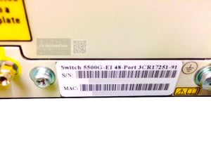 3CR17251-91 I HP 3Com 5500G-EI 48-Port Switch (JE090A)