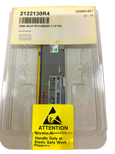 500660-B21 I GENUINE HP 1RX4GB PC3-8500 DDR3 - 4 GB (1 x 4 GB) - DDR3 SDRAM