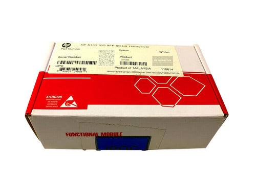 JD108B I Genuine Open Box HPE X130 10G XFP SC LR 1 x 10GBase-LR10 Transceiver