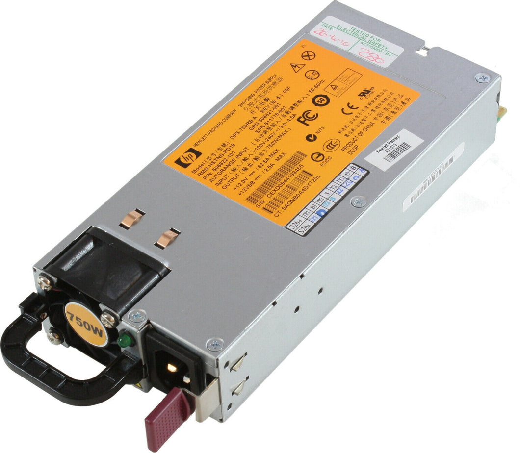 511778-001 I HP 750W Power Supply for Proliant DL360 G6 ML370 G6