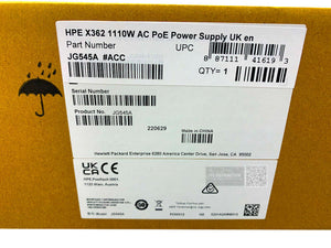 JG545A I New Sealed HPE X362 1110W 115-240VAC to 56VDC PoE Power Supply