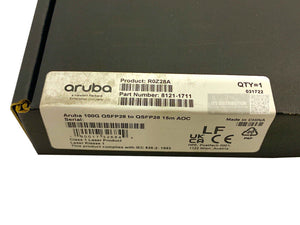 R0Z28A I New HPE Aruba 100G QSFP28 to QSFP28 15m Active Optical Cable 8121-1711