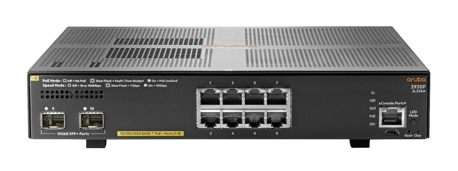 JL258A I New Sealed HPE Aruba 2930F 8G PoE+ 2SFP+ Switch – IT 