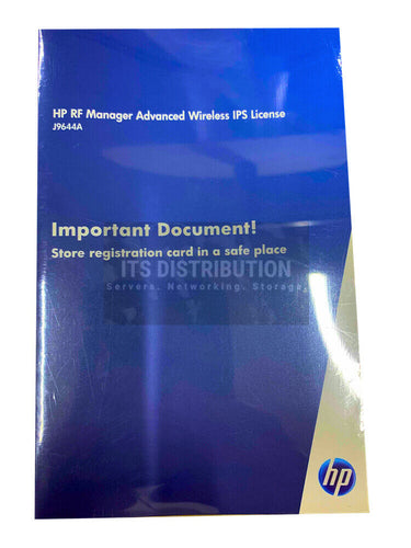 J9644A I New Sealed HP ProCurve RF Manager Advanced Wireless IPS License