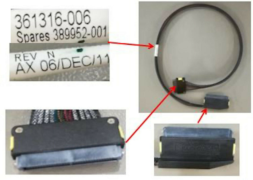 389952-001 I Genuine HP Internal 4-Lane SATA/SAS Option Cable
