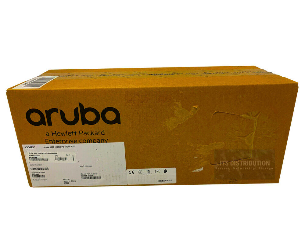 R0X35A I Brand New Sealed HPE Aruba 6400 1800W PS/C16 Power Supply
