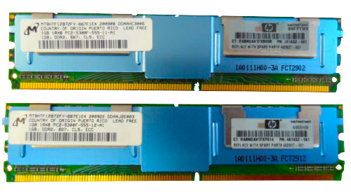 461826-B21 I Genuine HP 2GB DDR2 SDRAM Memory Module -2 GB (2 x 1 GB) DDR2 SDRAM