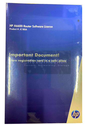 JC180A I Brand New HPE FlexNetwork 6600 Router Software LTU
