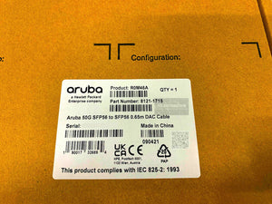 R0M46A I Brand New HPE Aruba 50G SFP56 to SFP56 0.65M DAC Cable 8121-1715