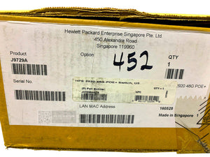 J9729A I Open Box HPE Aruba 2920-48G-POE+ Switch