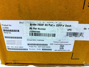 JL258A I Open Box HPE Aruba 2930F 8G PoE+ 2SFP+ Switch